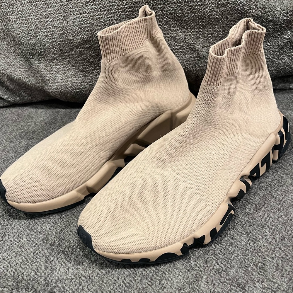 Balenciaga Taupe Sock Sneakers